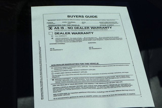 2019 Honda Civic Touring