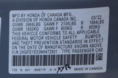 2022 Honda Civic Si