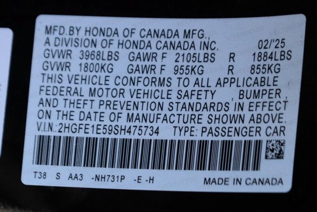 2025 Honda Civic Si Manual
