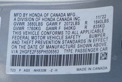 2023 Honda Civic Sport