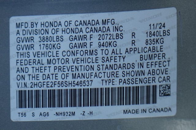 2025 Honda Civic Sport