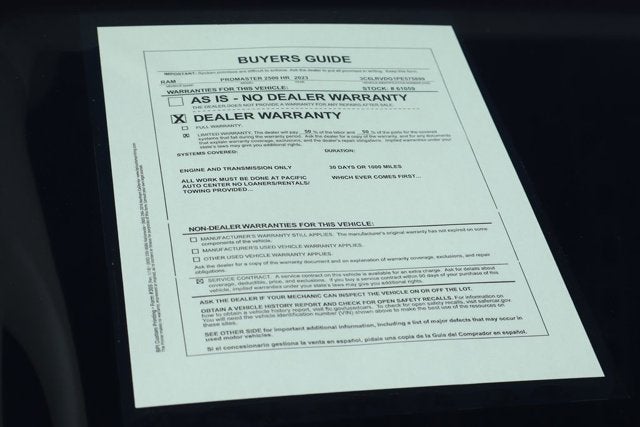 2023 RAM ProMaster 2500 High Roof