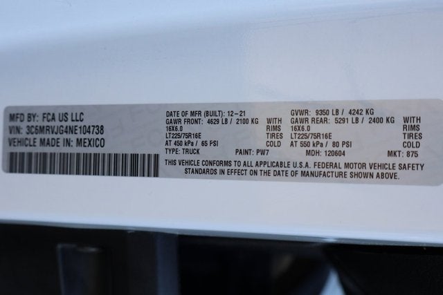 2022 RAM ProMaster 3500 High Roof