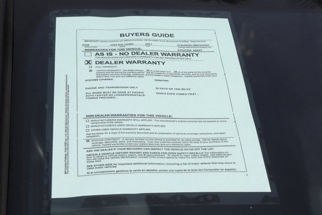 2021 RAM 2500 Big Horn