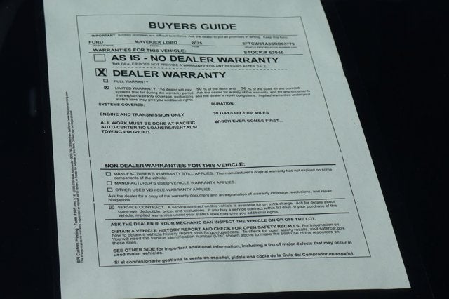 2025 Ford Maverick Lobo Standard