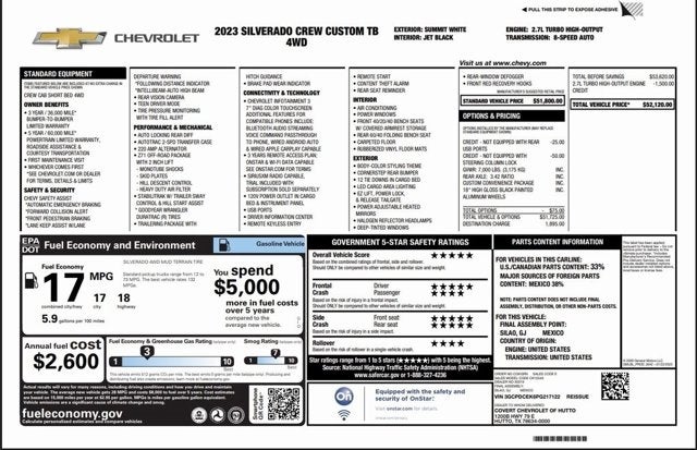 2023 Chevrolet Silverado 1500 Custom Trail Boss