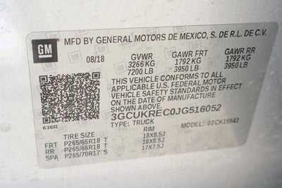 2018 Chevrolet Silverado 1500 LT