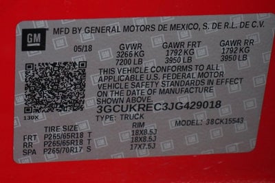 2018 Chevrolet Silverado 1500 LT