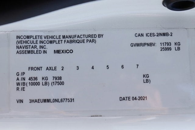 2022 International MV607 Base