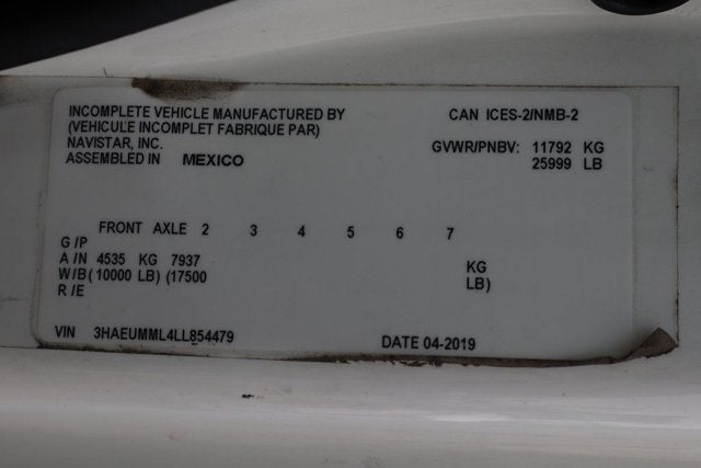 2020 International 607 MV-Series