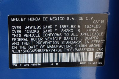 2015 Honda Fit EX