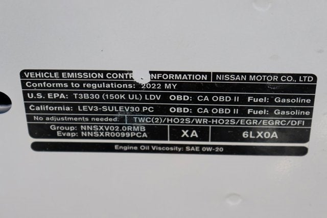 2022 Nissan Sentra SV