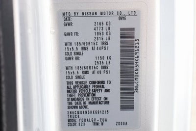 2017 Nissan NV200 SV