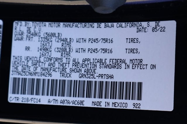 2022 Toyota Tacoma SR5