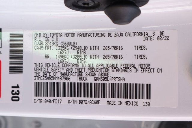 2022 Toyota Tacoma SR5