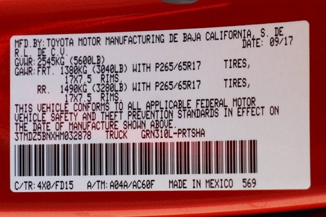 2017 Toyota Tacoma TRD Sport