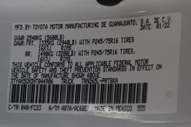 2022 Toyota Tacoma SR5