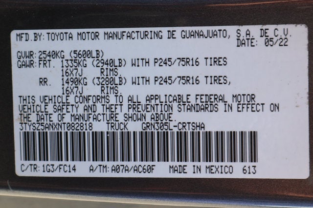 2022 Toyota Tacoma SR5