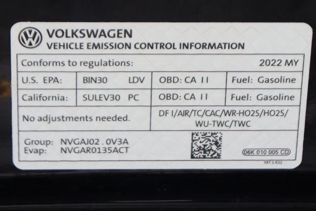 2022 Volkswagen Tiguan 2.0T SE