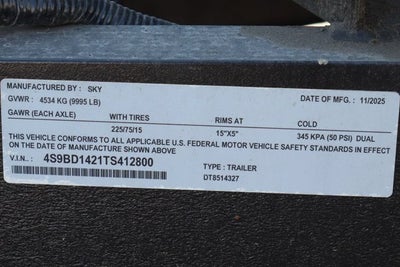 2026 SKY Dump Trailer