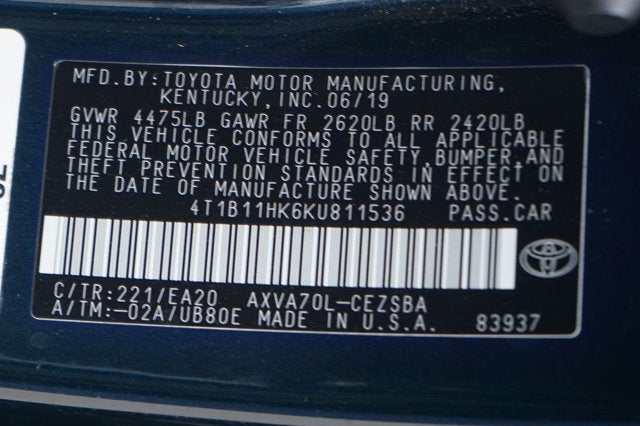 2019 Toyota Camry SE