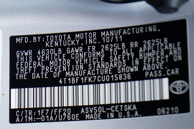 2012 Toyota Camry SE
