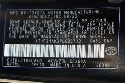 2023 Toyota Camry Hybrid XLE
