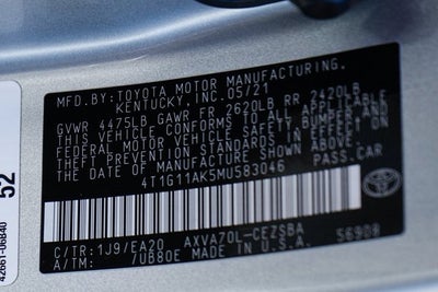 2021 Toyota Camry SE