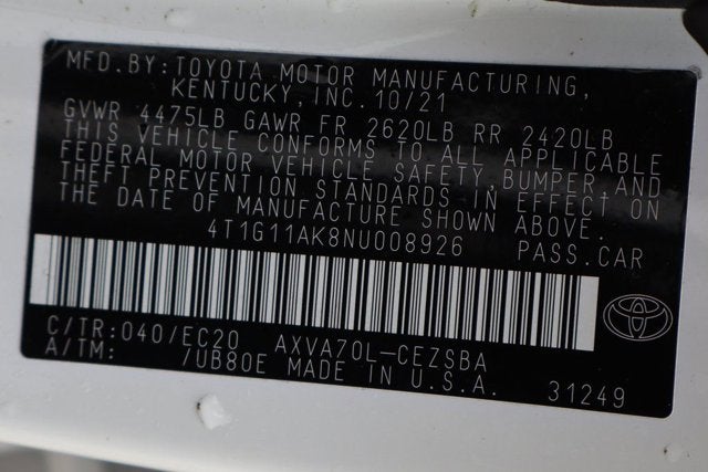 2022 Toyota Camry SE Nightshade