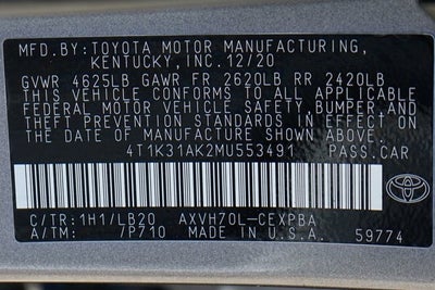 2021 Toyota Camry Hybrid XSE