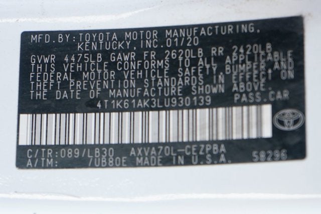 2020 Toyota Camry XSE