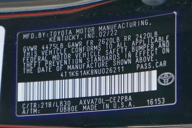 2022 Toyota Camry XSE