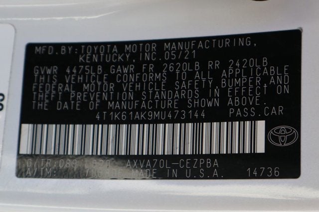 2021 Toyota Camry XSE