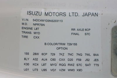 2022 Isuzu NPR HD