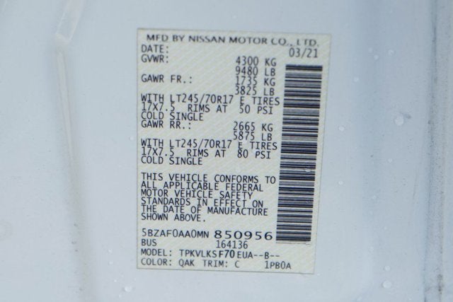 2021 Nissan NV Passenger SL