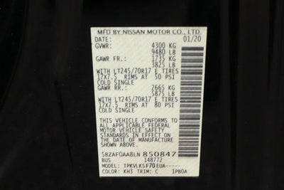 2020 Nissan NV Passenger SL