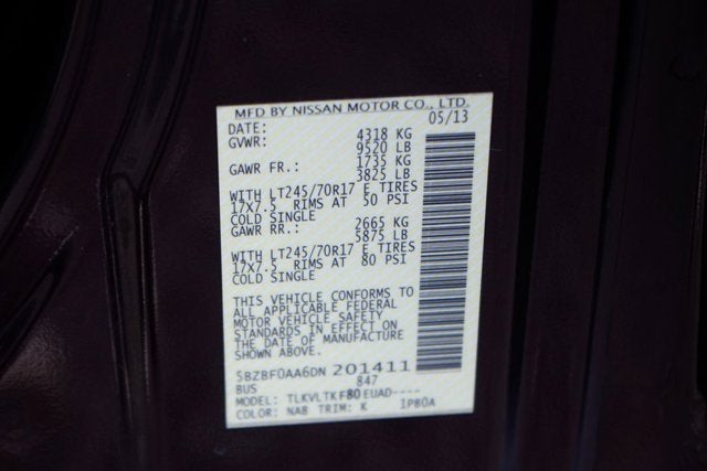 2013 Nissan NV Passenger SV