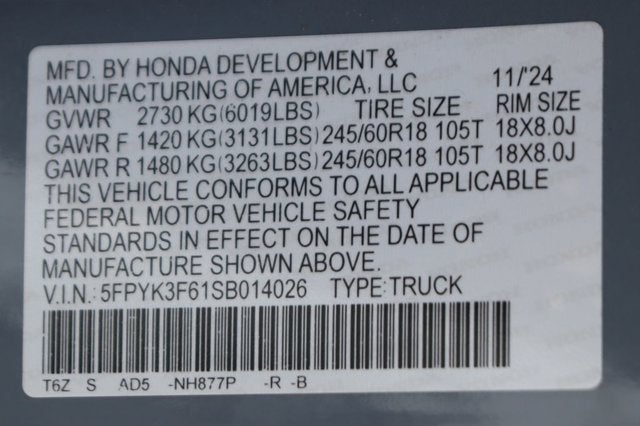 2025 Honda Ridgeline TrailSport
