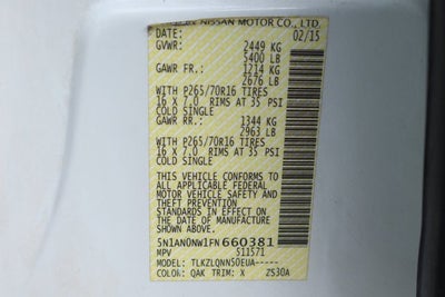 2015 Nissan Xterra X