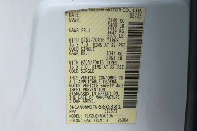 2015 Nissan Xterra X