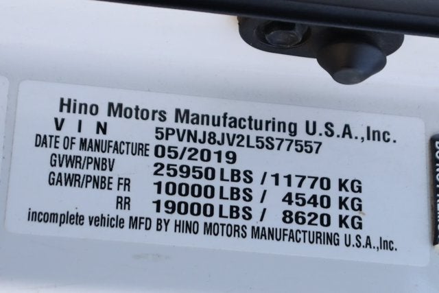 2020 Hino 258/268 Base