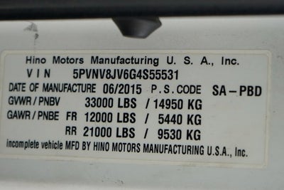 2016 Hino Conventional Reefer