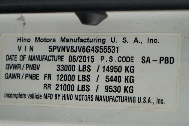 2016 Hino Conventional Reefer