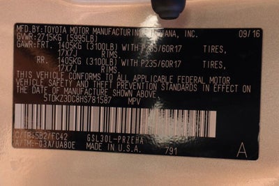 2017 Toyota Sienna LE