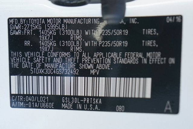 2016 Toyota Sienna SE