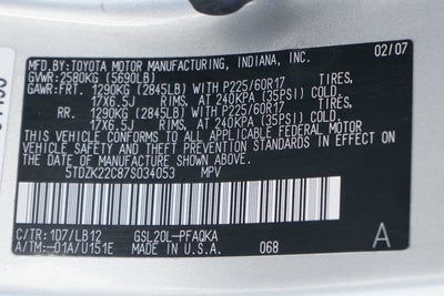 2007 Toyota Sienna XLE