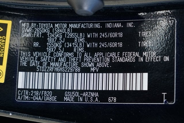 2017 Toyota Highlander LE
