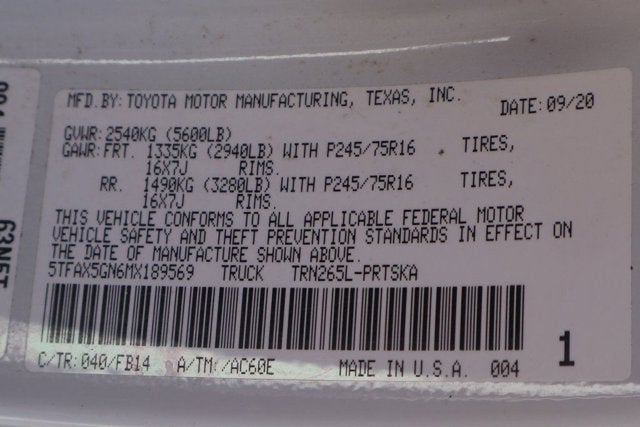 2021 Toyota Tacoma SR