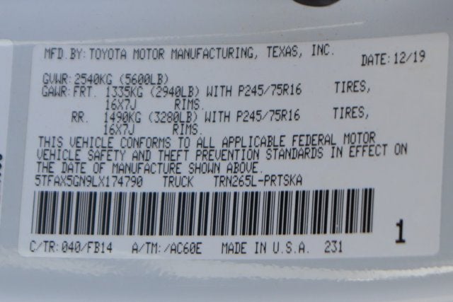 2020 Toyota Tacoma SR