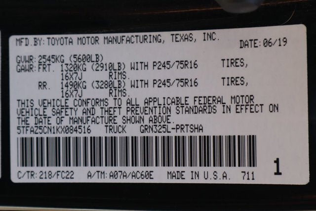 2019 Toyota Tacoma SR5
